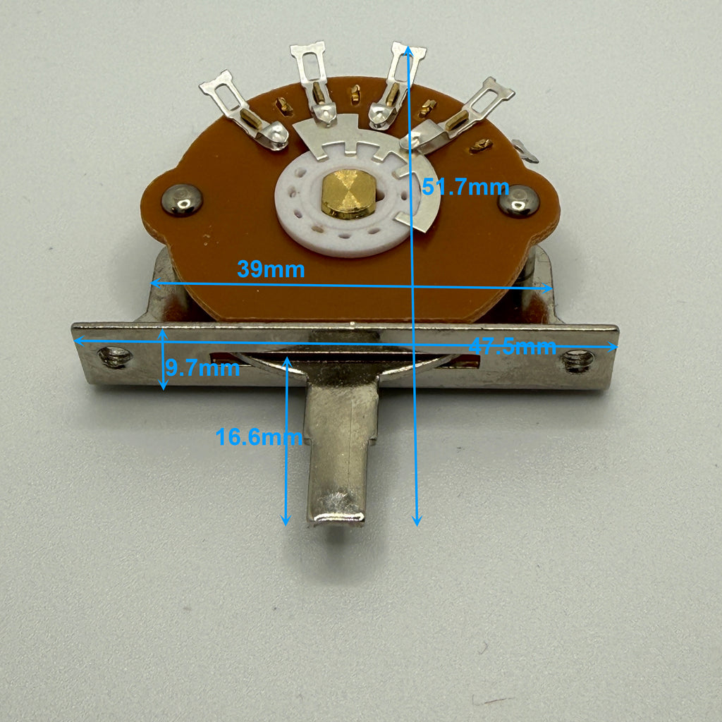 5 Way Guitar Switch (Come with 3 Tips, Cream, White and Black) for ST Style Guitar