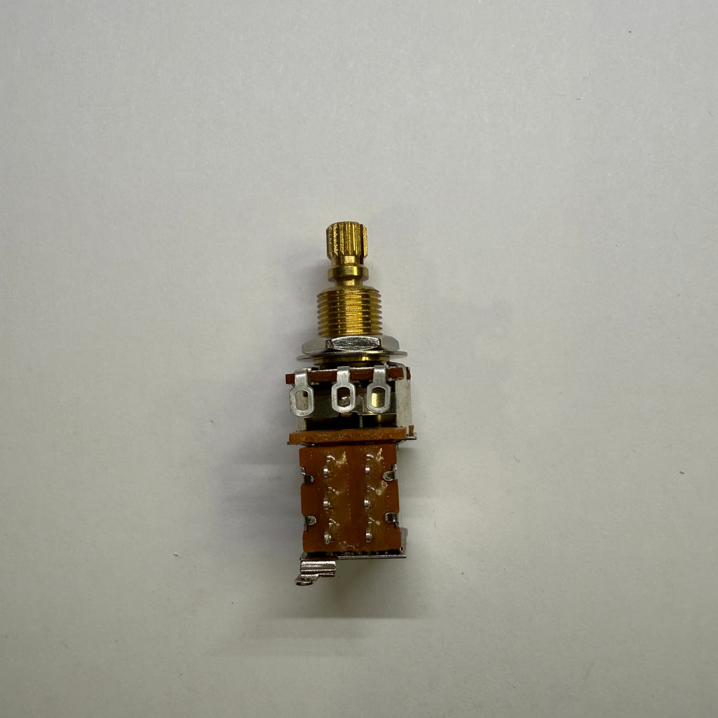 Brass Push Push Pots - Split Shaft (18 spline / 16 spline) Potentiometer for Volume / Tone A250K A500K B250K B500K