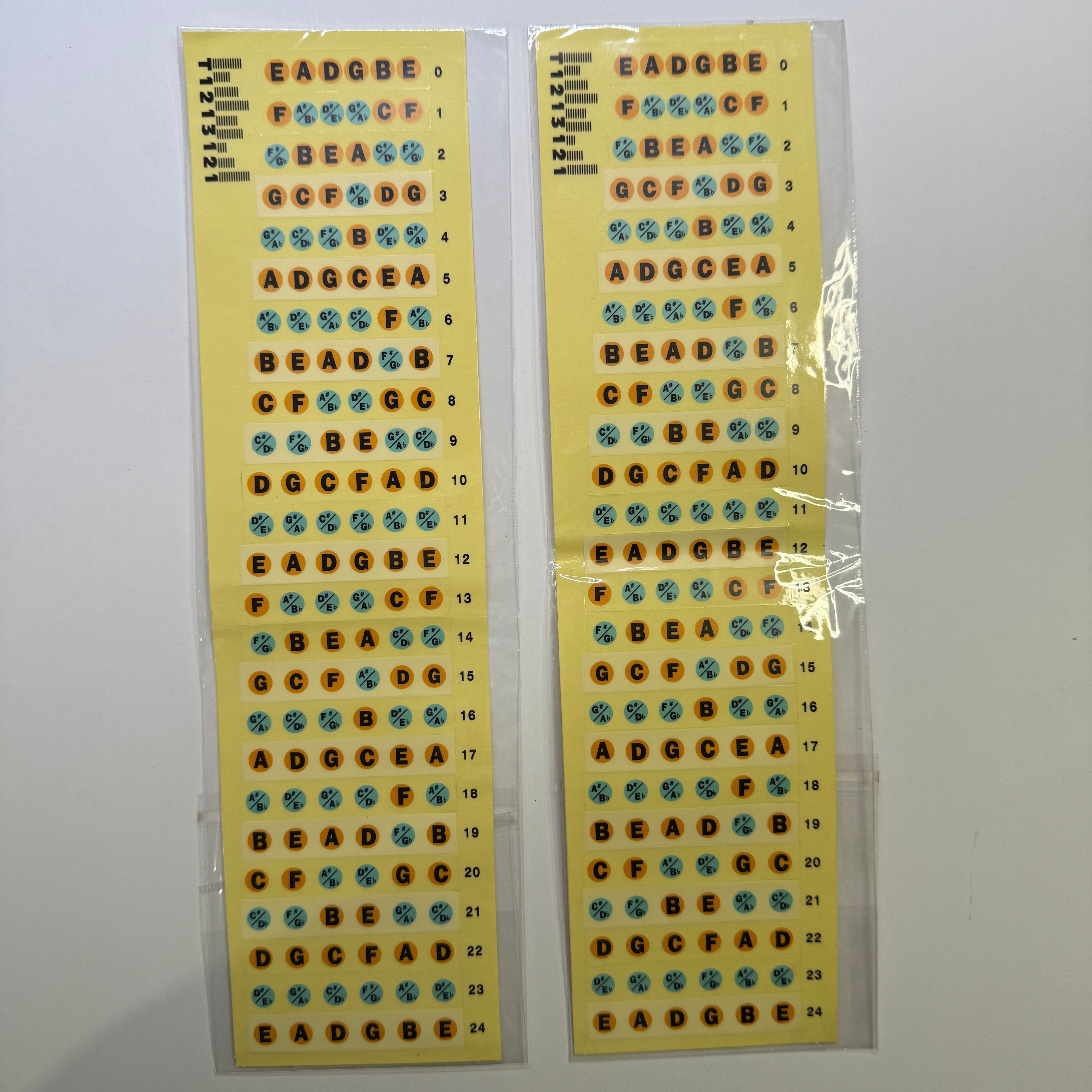 Musical Note Fret Sticker for Electric / Acoustic Guitar (2 sheets)