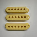 Single Coil Pickup Cover set (3 pc) for ST style guitar, Size 48mm, 50mm, 52mm, Colour Cream, Black, White