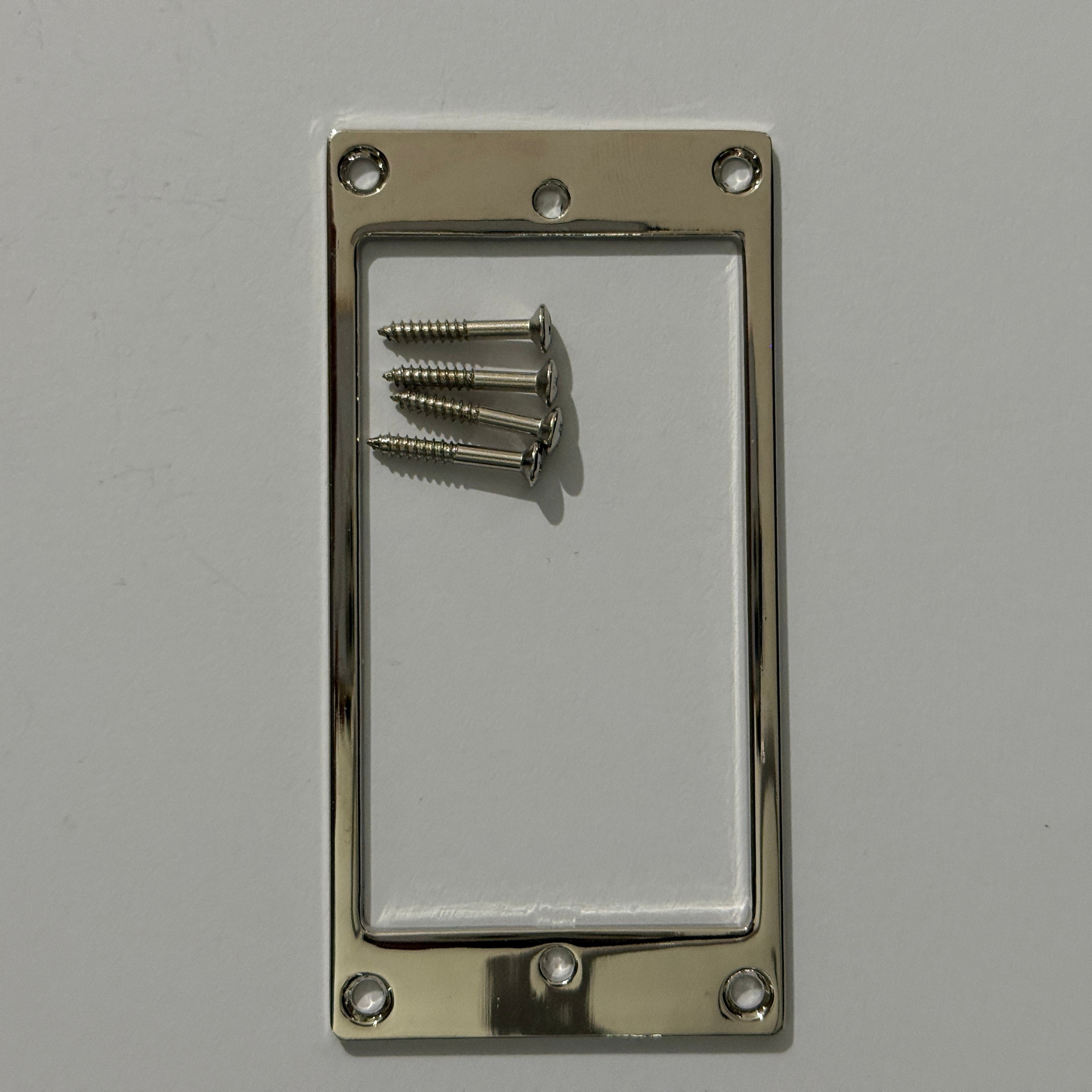 Premium Humbucker Pickup Surround / Mounting Ring - Flat Metal