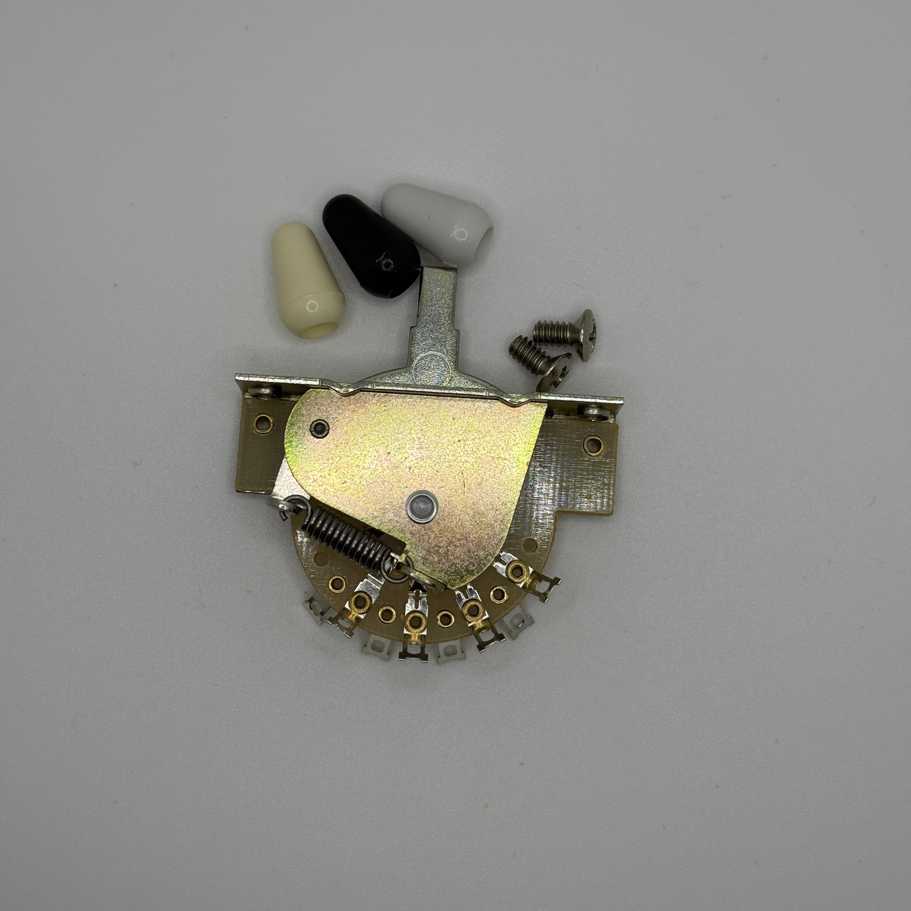 High Quality 5 Way Guitar Switch with spring (Come with 3 Tips, Cream, White and Black) for ST Style Guitar