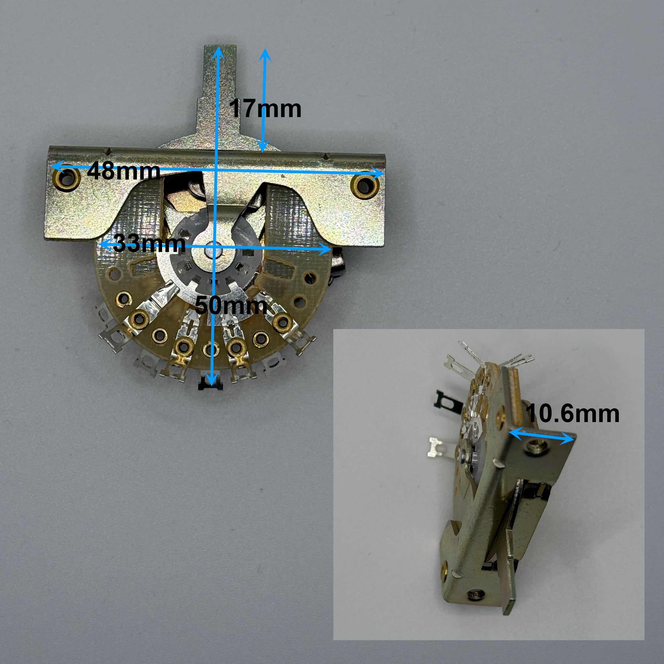 High Quality 5 Way Guitar Switch with spring (Come with 3 Tips, Cream, White and Black) for ST Style Guitar