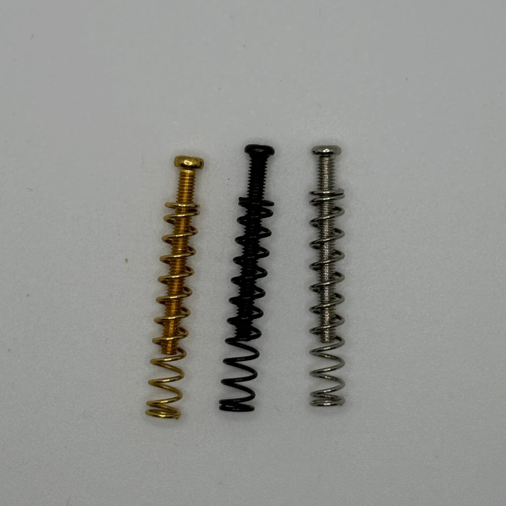 Humbucker Pickup Mounting Screws (Imperial) with Spring Set (4 screws and 4 springs )(Chrome / Gold / Black)