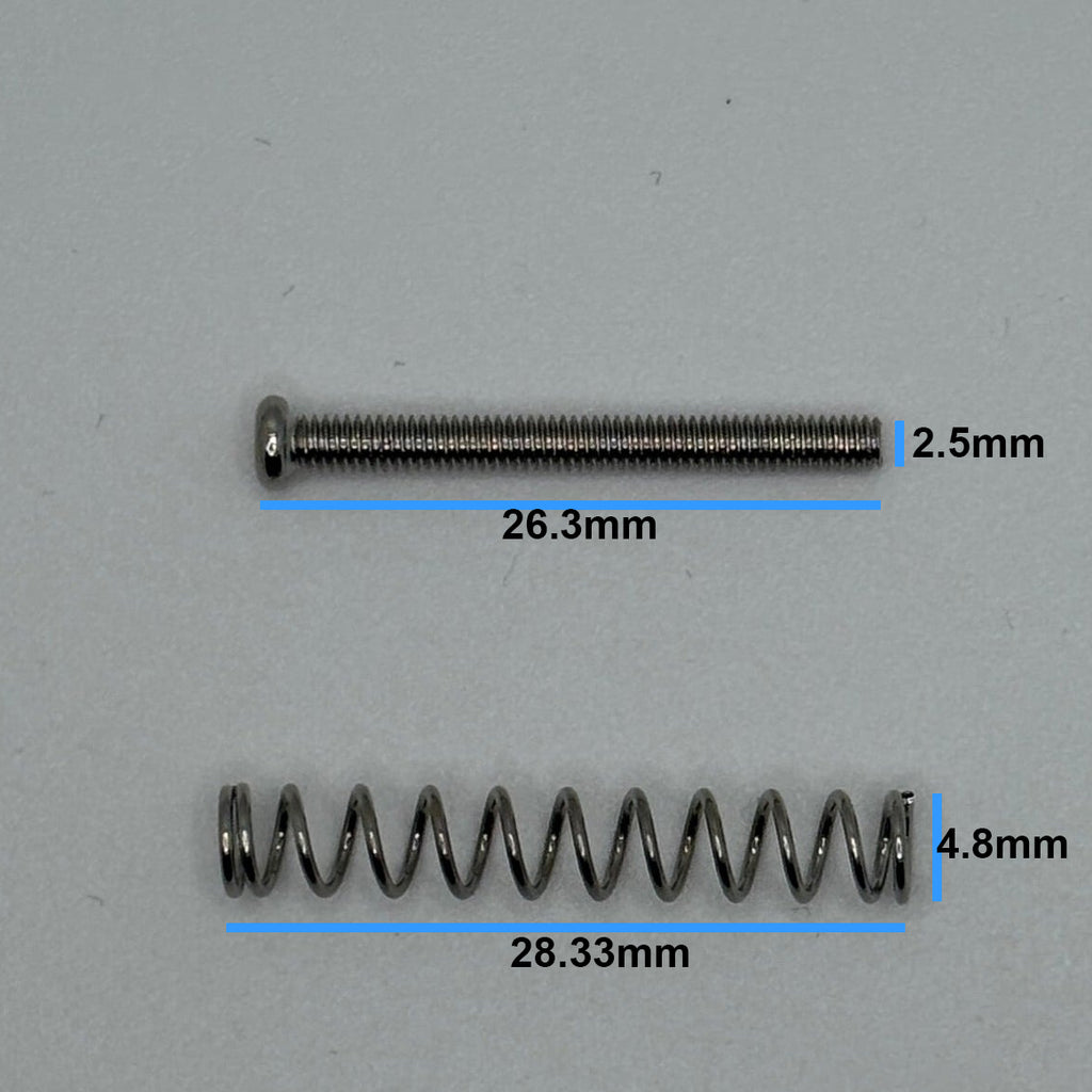 Humbucker Pickup Mounting Screws (Imperial) with Spring Set (4 screws and 4 springs )(Chrome / Gold / Black)
