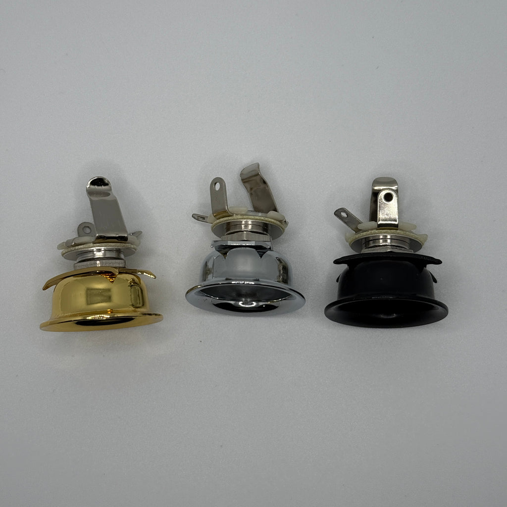 TL Style Guitar Mono Output Jack / Socket 6.35mm 1/4 inch Chrome / Gold / Black