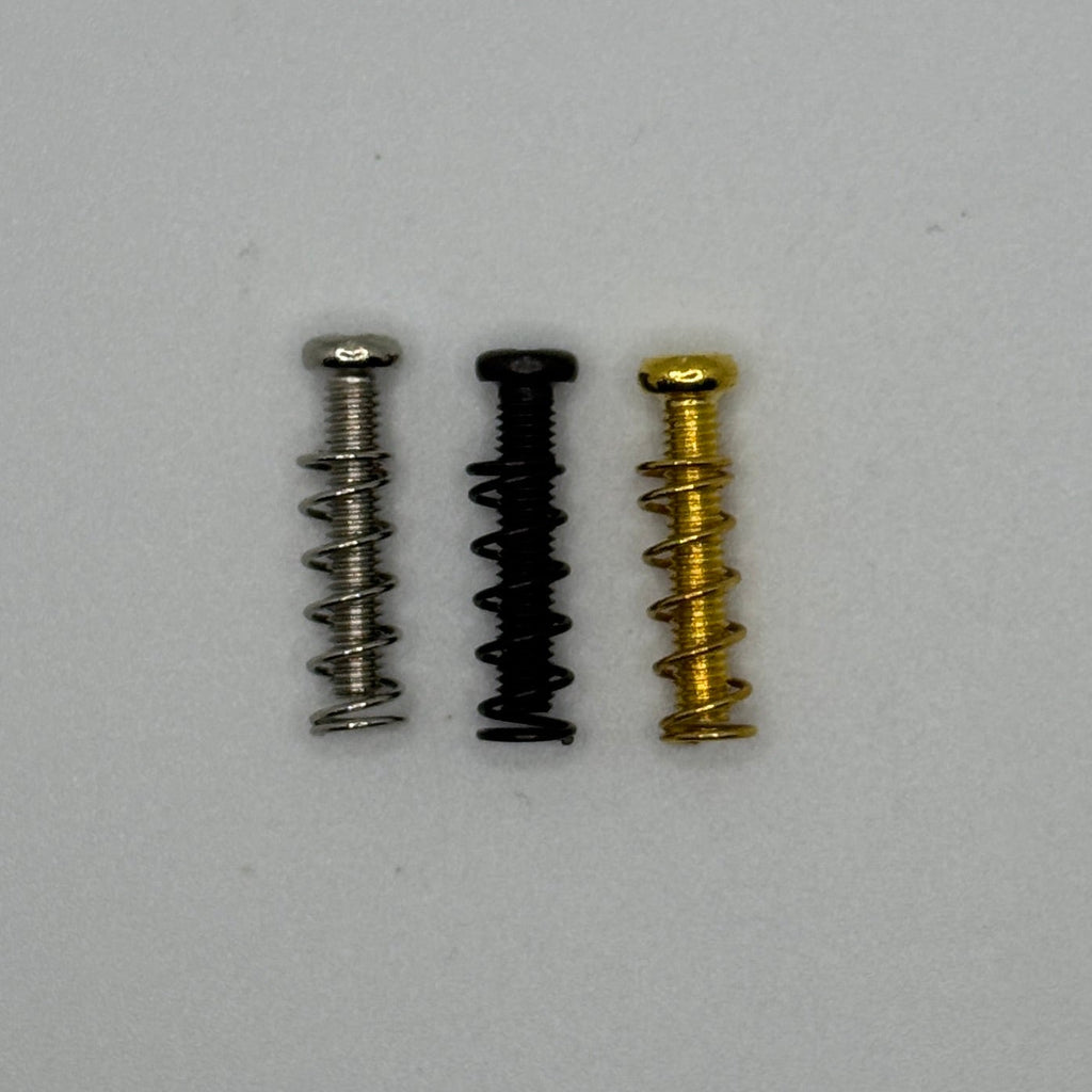 Guitar Bridge Saddle Intonation Metric M3 Screws And Springs Set (6 Screws and 6 Springs) for ST Style Guitar