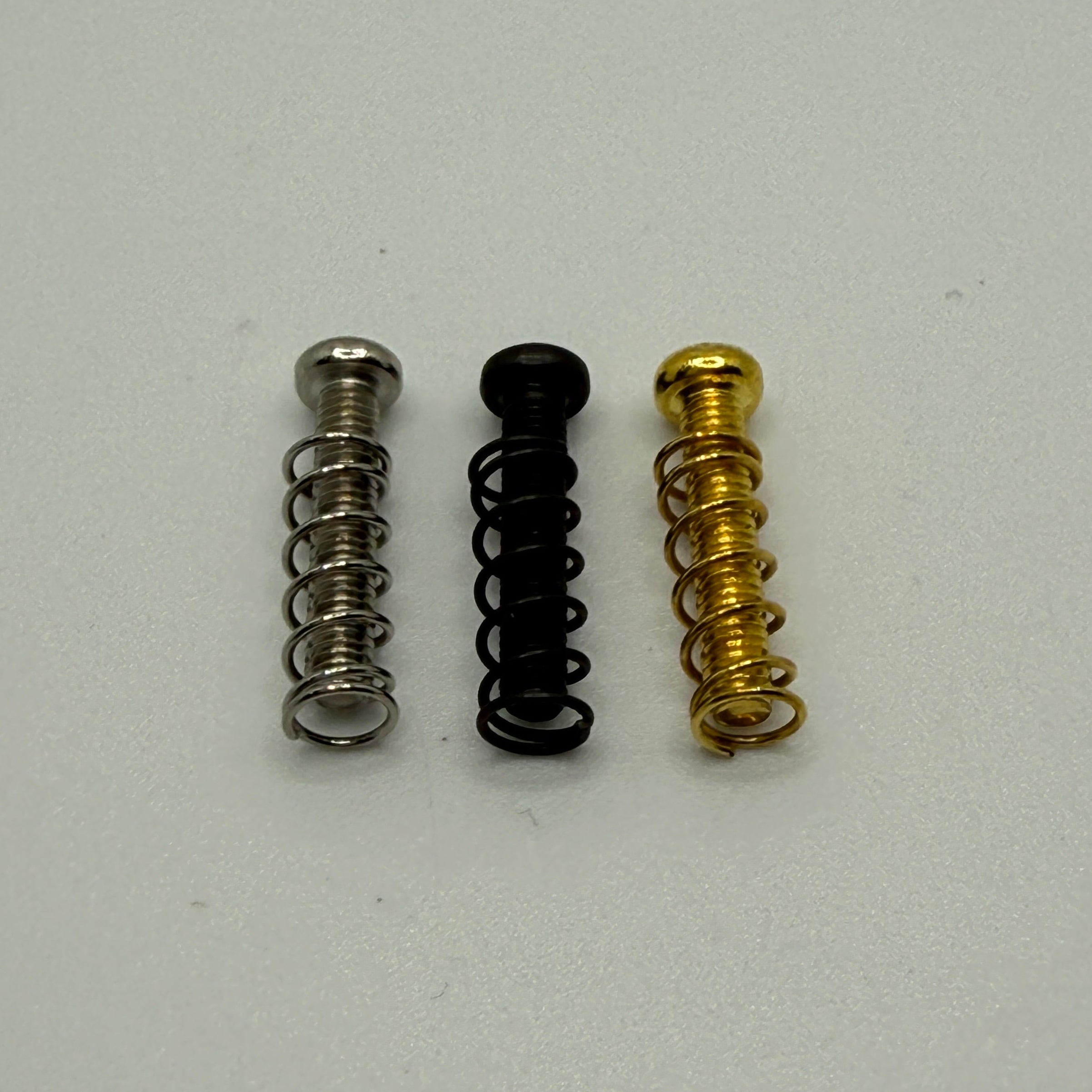Guitar Bridge Saddle Intonation Metric M3 Screws And Springs Set (6 Screws and 6 Springs) for ST Style Guitar