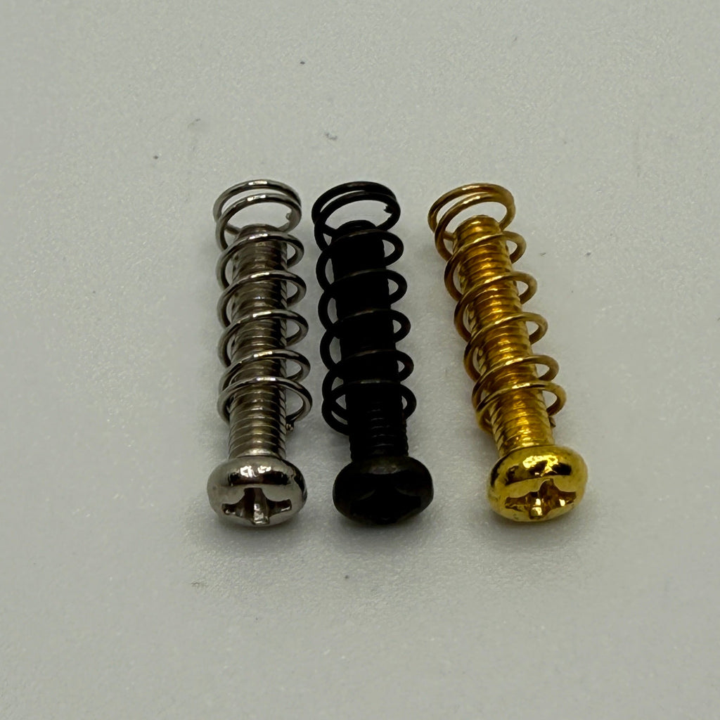 Guitar Bridge Saddle Intonation Metric M3 Screws And Springs Set (6 Screws and 6 Springs) for ST Style Guitar
