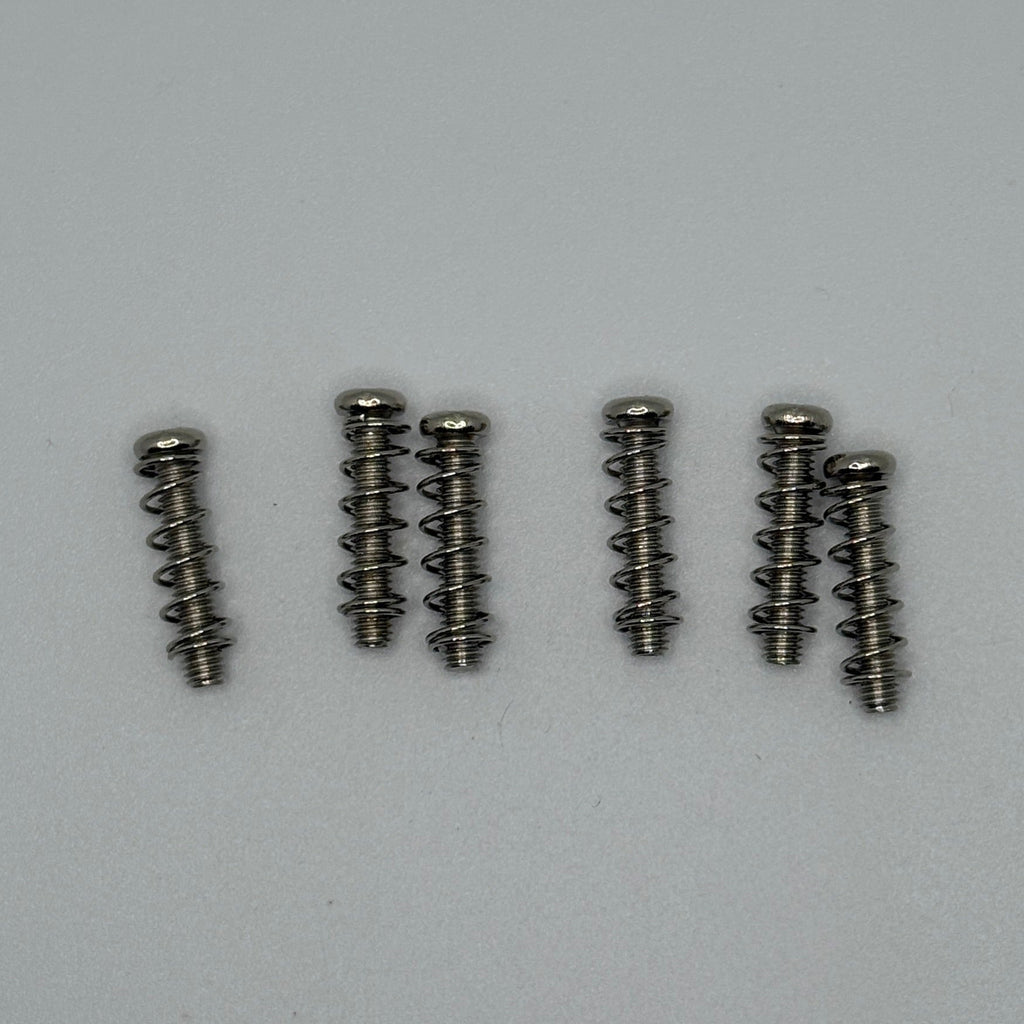 Guitar Bridge Saddle Intonation Metric M3 Screws And Springs Set (6 Screws and 6 Springs) for ST Style Guitar