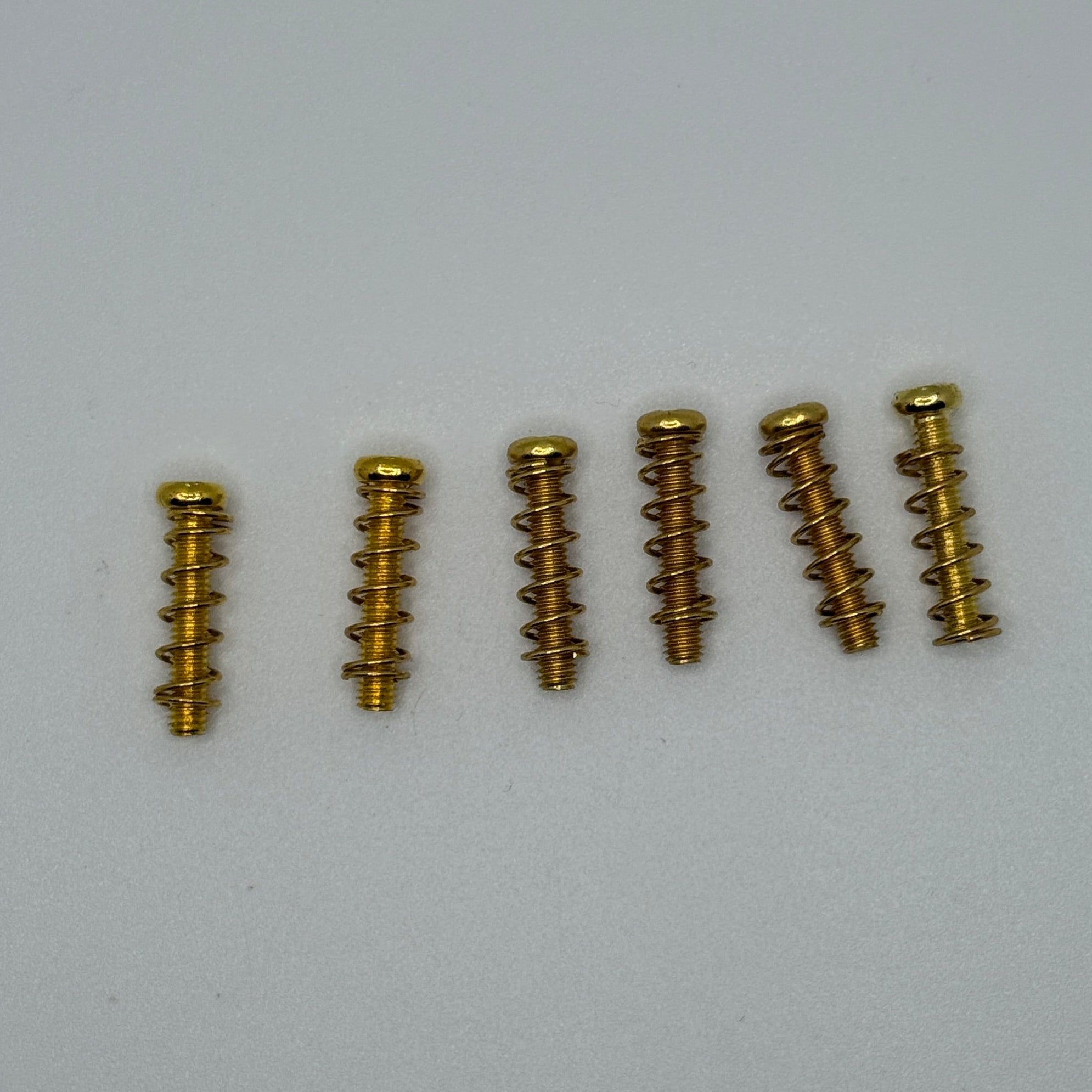 Guitar Bridge Saddle Intonation Metric M3 Screws And Springs Set (6 Screws and 6 Springs) for ST Style Guitar
