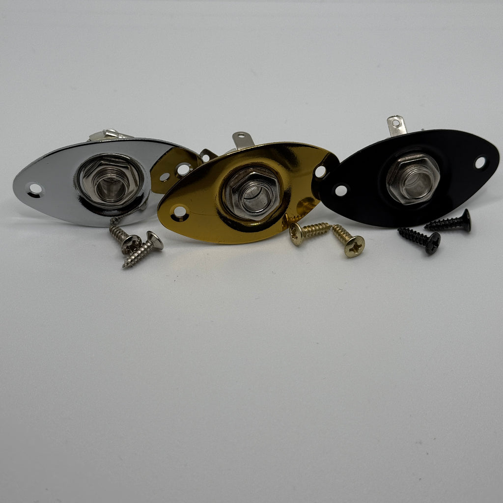 Guitar 6.35mm Output Jack Socket with Oval Cover