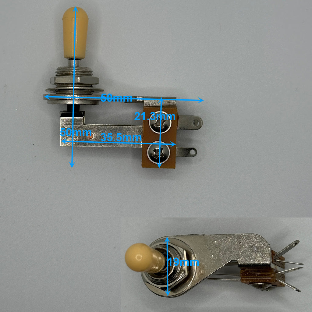 High Quality LP Style Guitar 3 Way Angled Toggle Switch with Plastic Tip