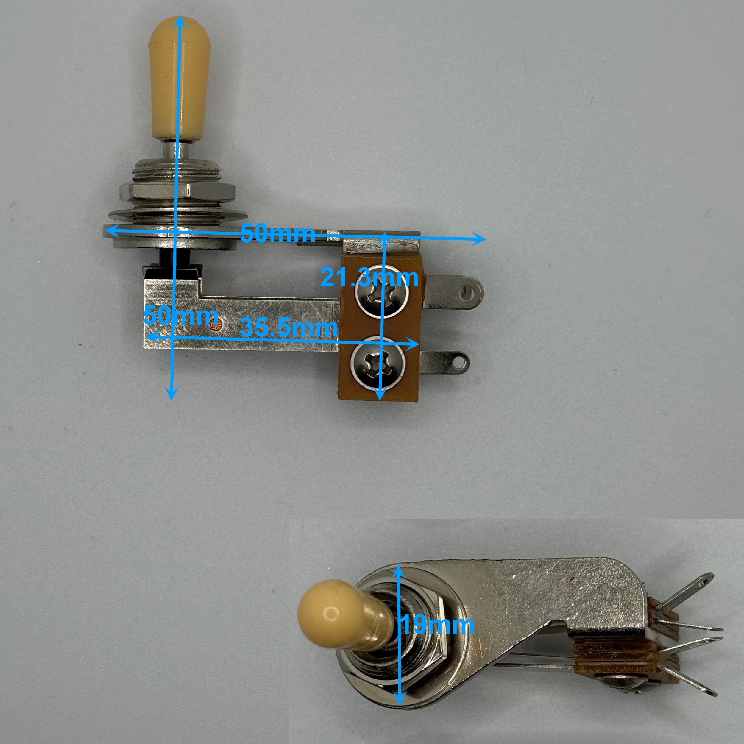 High Quality LP Style Guitar 3 Way Angled Toggle Switch with Plastic Tip