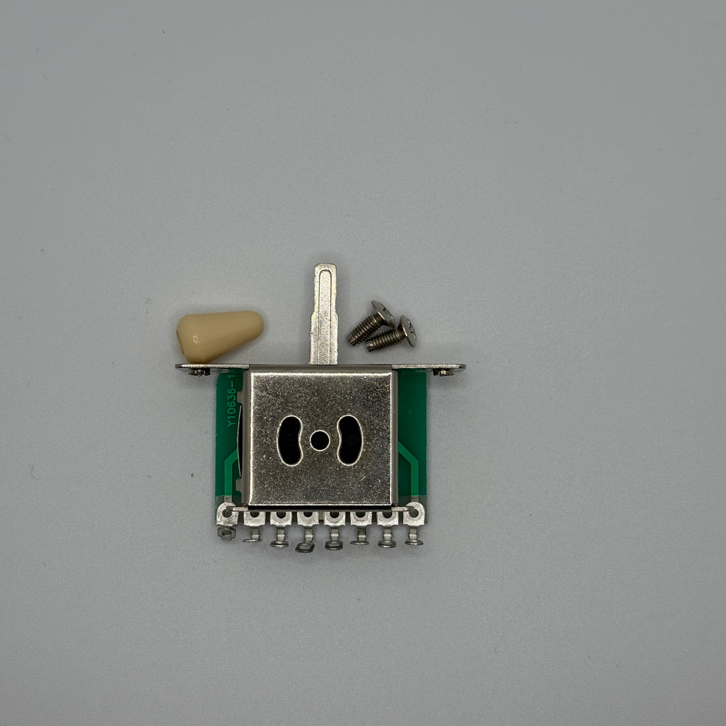 5 Way Guitar Switch (Rectangle Shape) with Tip Cream / White / Black