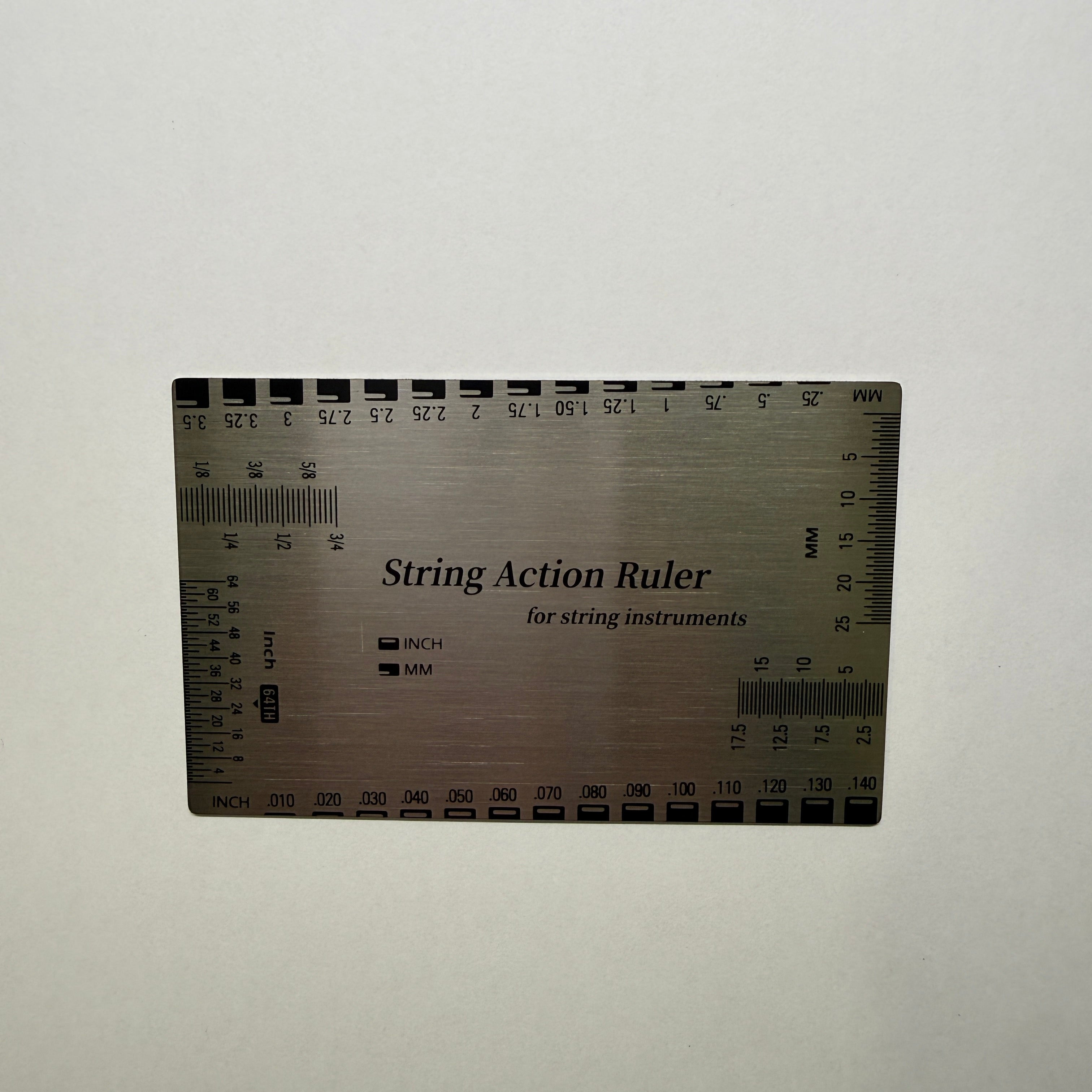 Guitar String Action Ruler (Stainless Steel / Plastic) For Guitar Setup