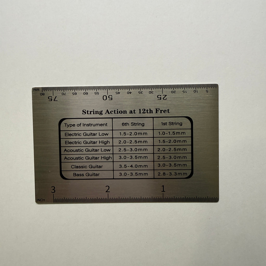 Guitar String Action Ruler (Stainless Steel / Plastic) For Guitar Setup