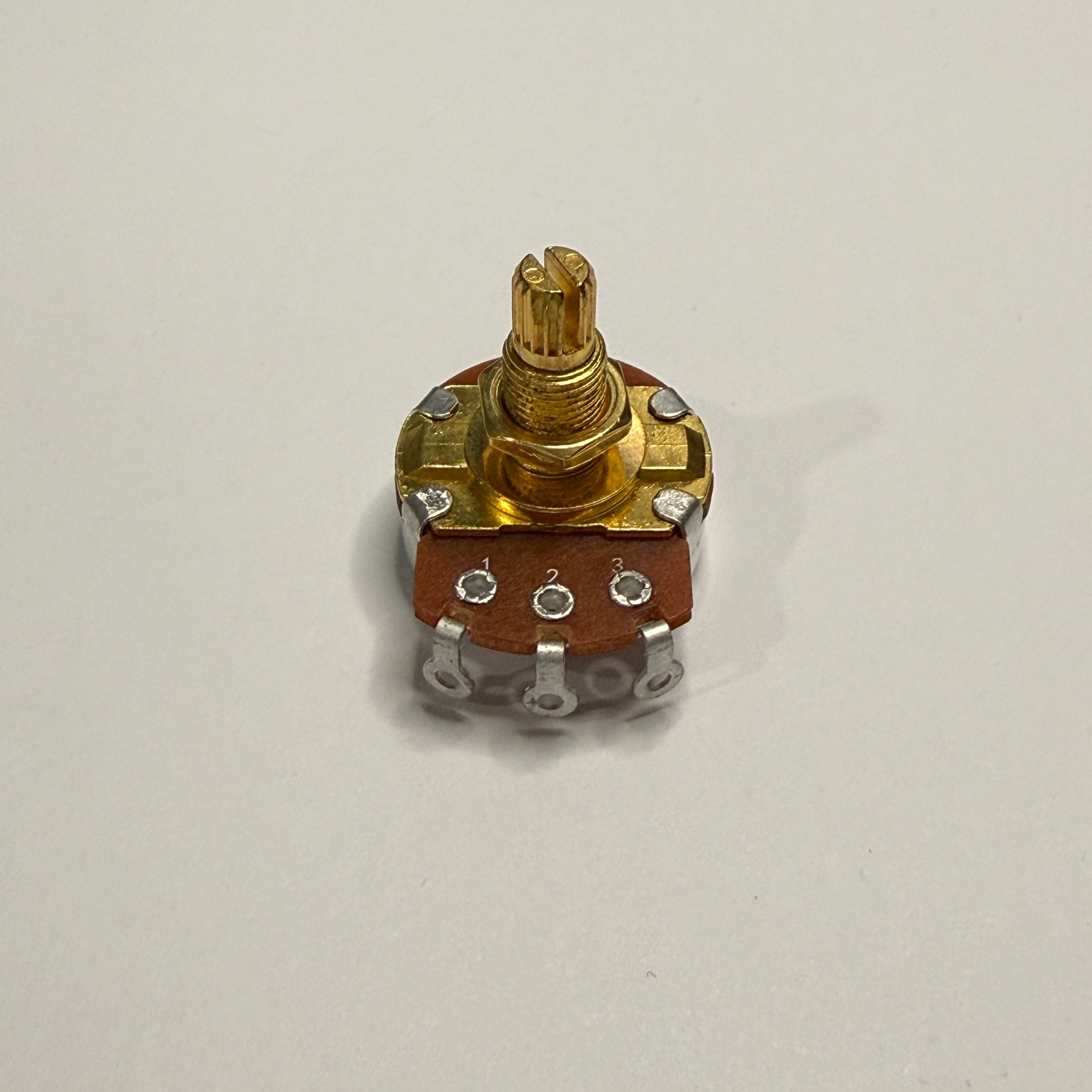 Brass Guitar Pots - Full Size Split Shaft 18 spline / 16 spline Potentiometer for Volume / Tone A250k A500k B250k B500k