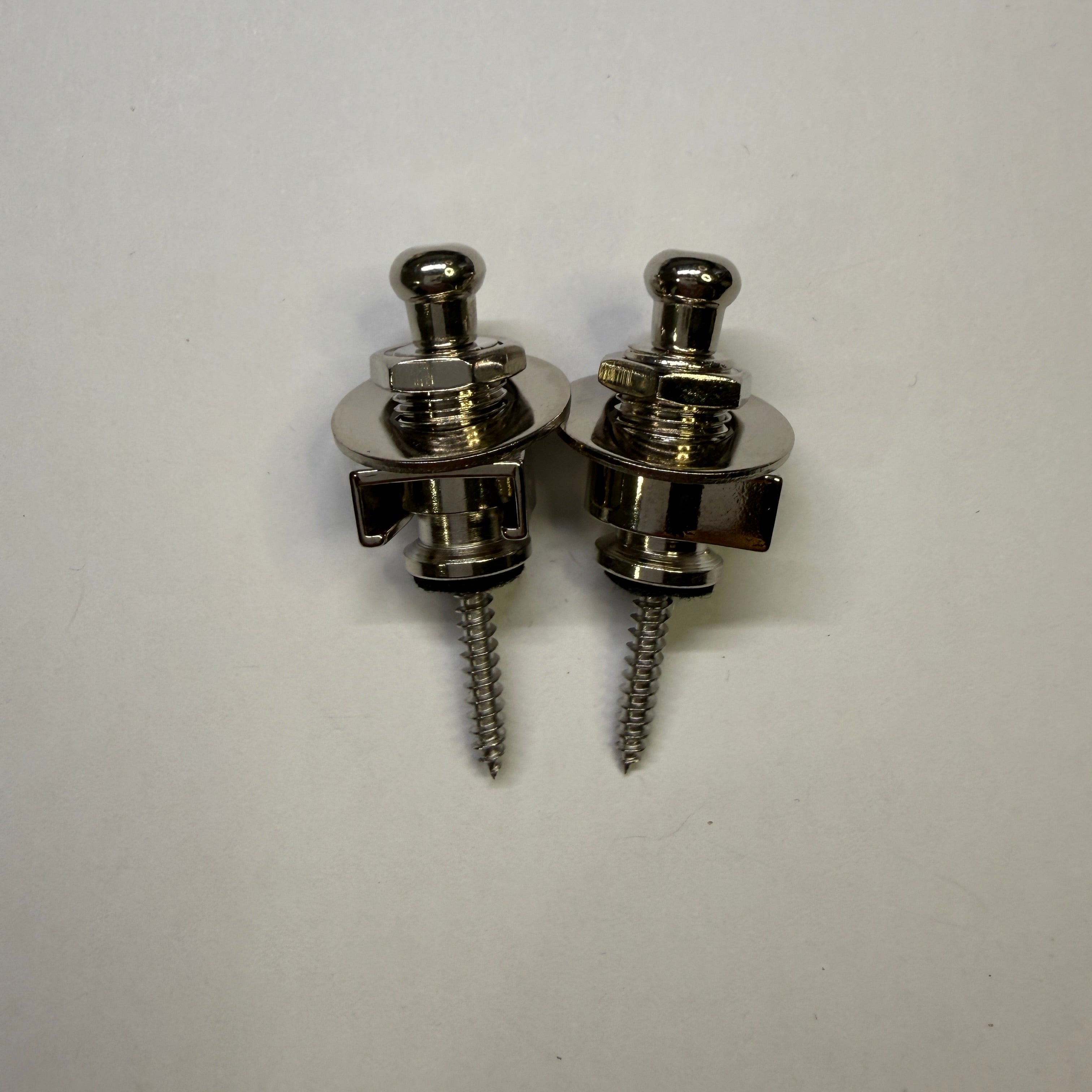 Guitar Strap Locks with Easy Locking System (2 pc), Chrome / Black / Gold
