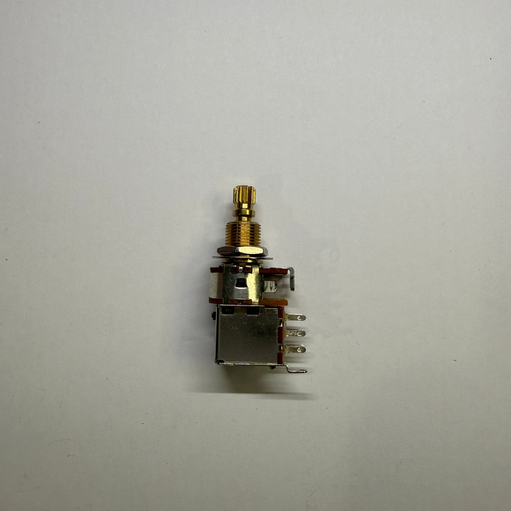 Brass Push Push Pots - Split Shaft (18 spline / 16 spline) Potentiometer for Volume / Tone A250K A500K B250K B500K