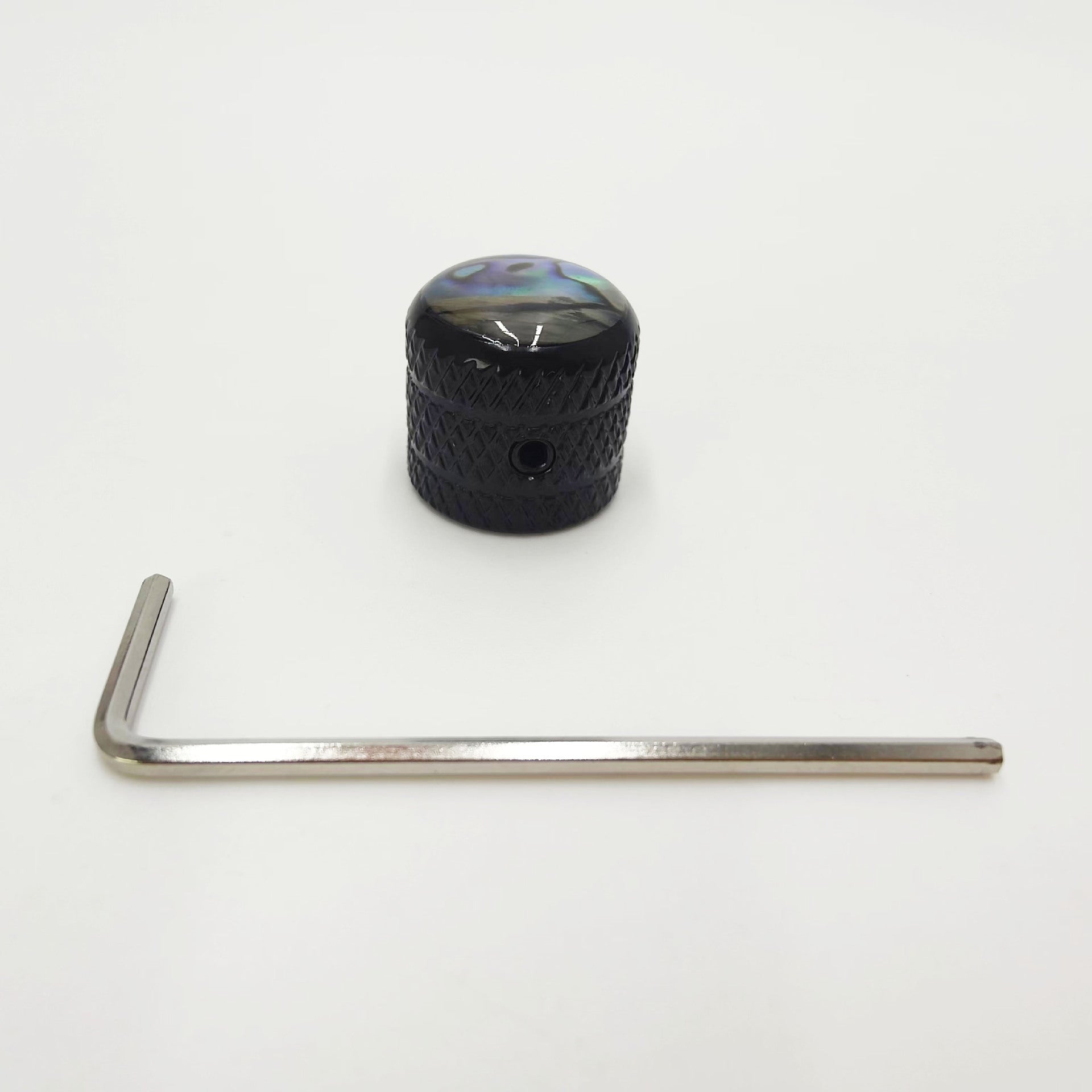 Premium Abalone Inlay Knob with Lock. Chrome / Gold / Black