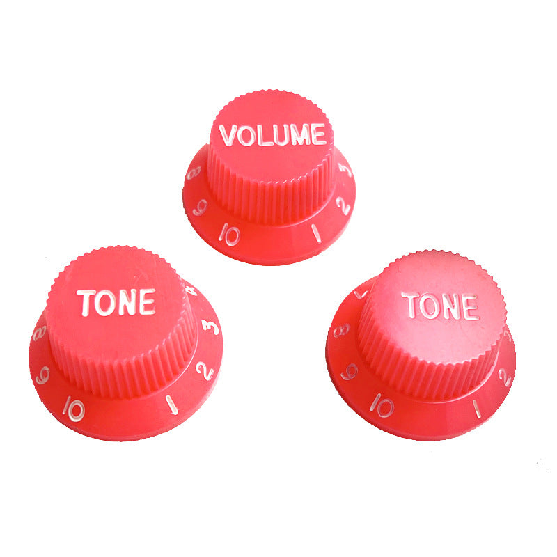 ST Style Guitar Knobs Volume Tone Tone Set (3 pcs) For Split Shaft Pots 24 spline / 20 spline. Multi Colours.