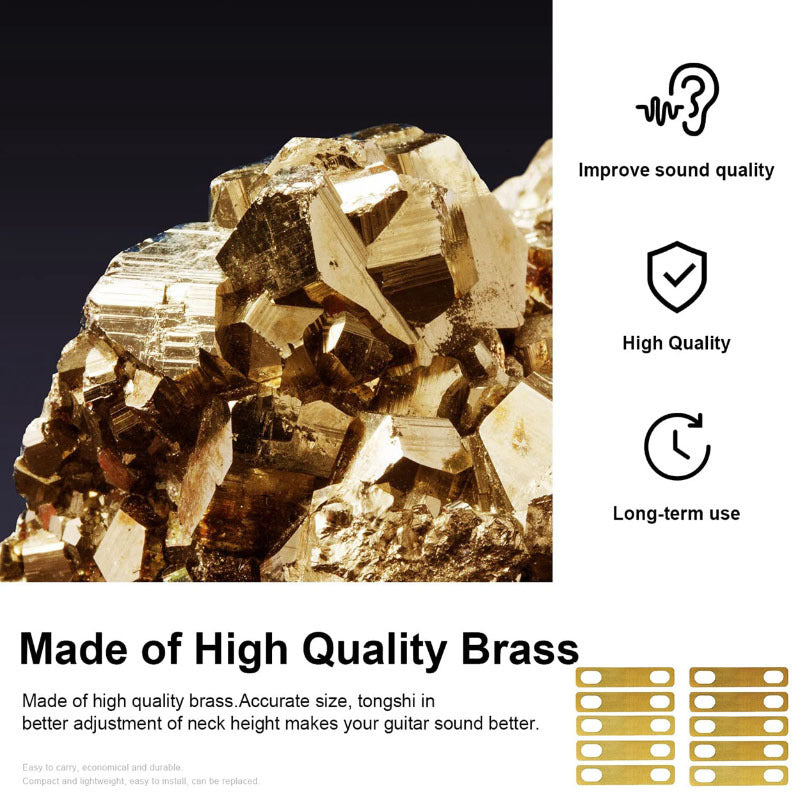 Brass Guitar Neck Shims Set (8 pcs)