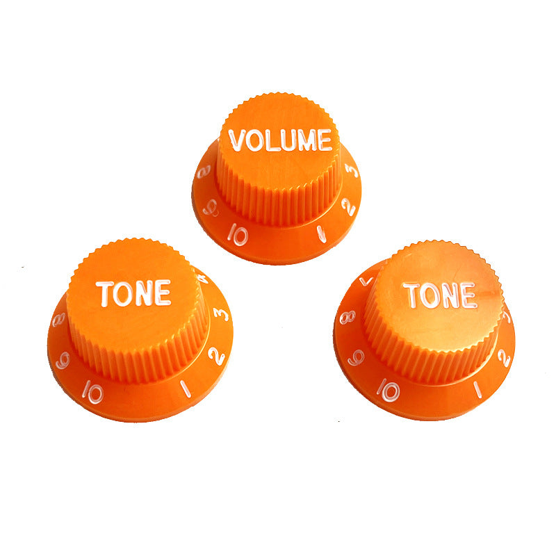 ST Style Guitar Knobs Volume Tone Tone Set (3 pcs) For Split Shaft Pots 24 spline / 20 spline. Multi Colours.