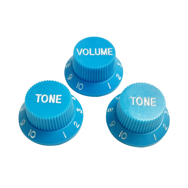 ST Style Guitar Knobs Volume Tone Tone Set (3 pcs) For Split Shaft Pots 24 spline / 20 spline. Multi Colours.