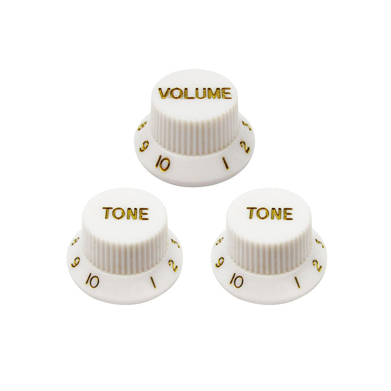 ST Style Guitar Knobs Volume Tone Tone Set (3 pcs) For Split Shaft Pots 24 spline / 20 spline. Multi Colours.