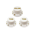 ST Style Guitar Knobs Volume Tone Tone Set (3 pcs) For Split Shaft Pots 24 spline / 20 spline. Multi Colours.
