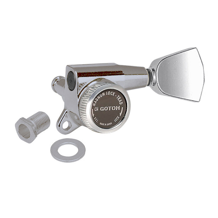 Gotoh SG381 Magnum Lock Traditional Tuners 3 Aside with Tulip Metal Buttons (Model 04) 16:1 Gear Ratio