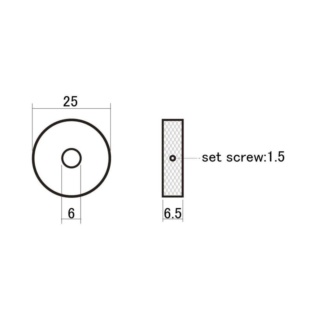 Hosco Roller Knob for Fender Jazzmaster or Jaguar - 6mm Hole