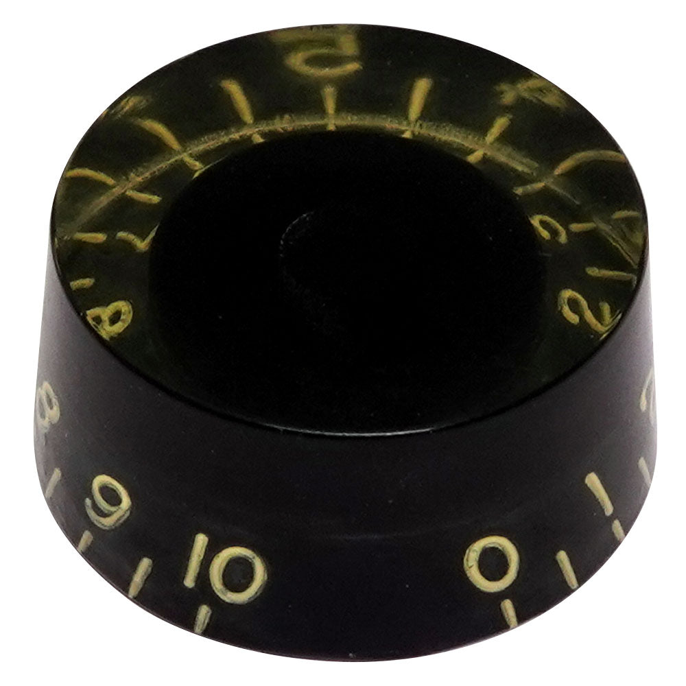 Hosco Speed Knob (Set of 4) Relic Black, CAB Material, Embossed Off-White Numbers, USA fit and CTS pots
