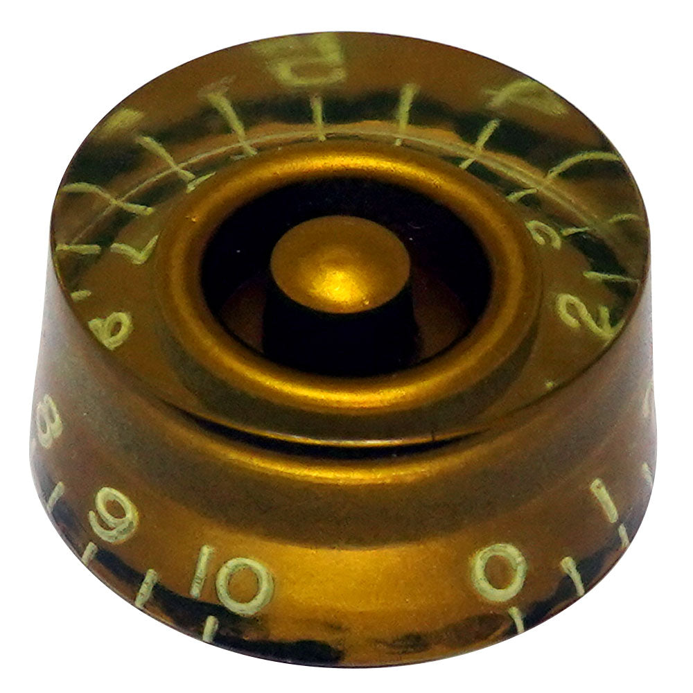 Hosco Speed Knob (Set of 4) Relic Gold, CAB Material, Embossed Off-White Numbers, USA fit and CTS pots