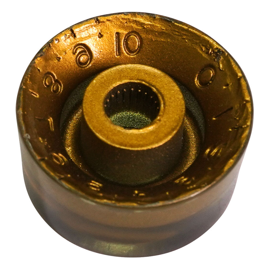 Hosco Speed Knob (Set of 4) Relic Gold, CAB Material, Embossed Off-White Numbers, USA fit and CTS pots