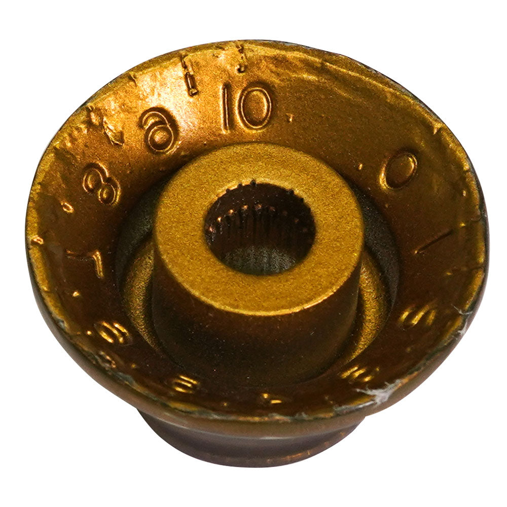 Hosco Bell Knob (Set of 4) Relic Gold, CAB Material, Embossed Off-White Numbers, USA fit and CTS pots