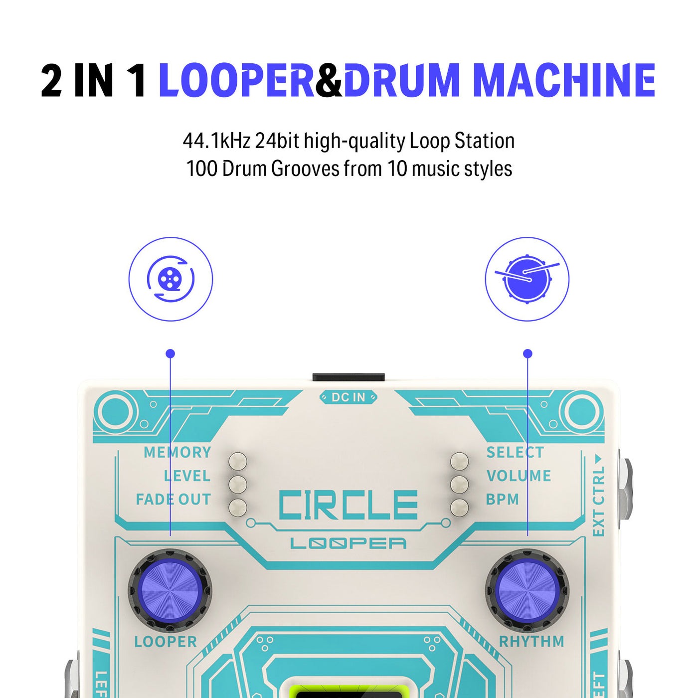 Donner Circle Looper Effect Pedal